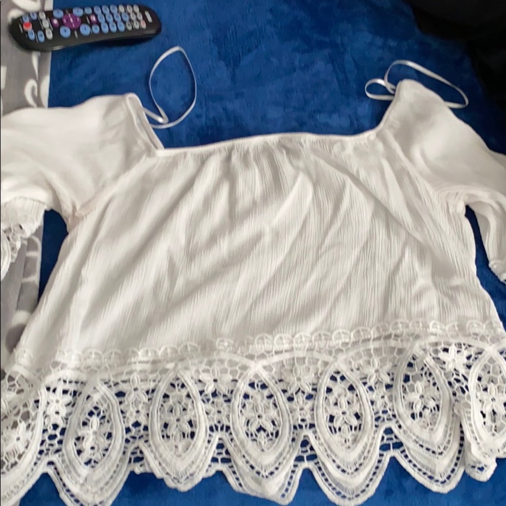 Forever 21 off shoulder white top
